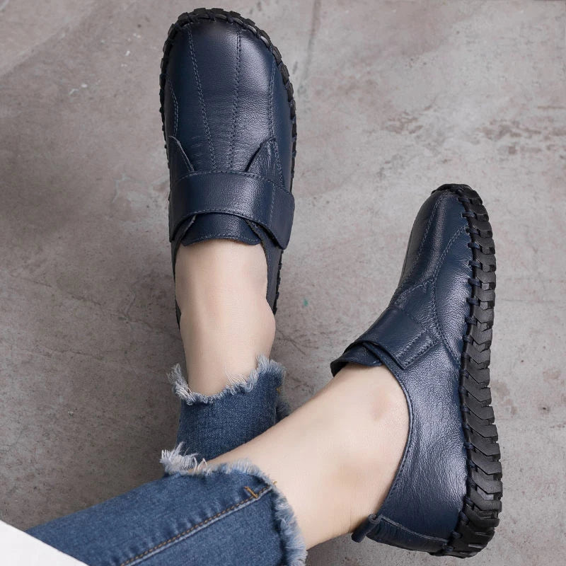 Mocassin orthopédique femme cuir — Hallux valgus et pieds sensibles