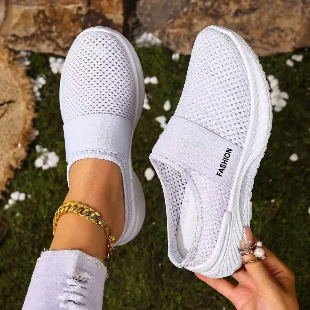 Chausson orthopédique femme à enfiler - Maille respirante légère