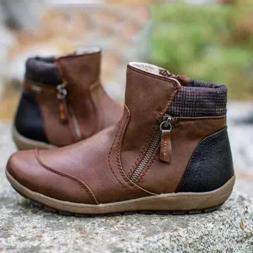 Bottine orthopédique femme à zip — Confort et maintien du pied