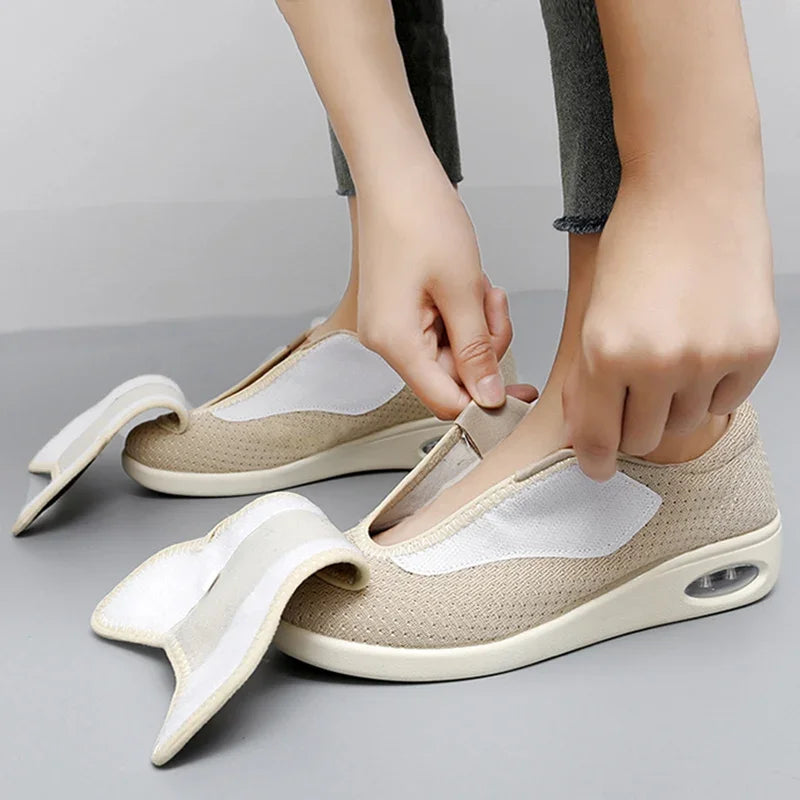 Chaussure orthopédique pieds larges et œdémateux – velcro réglable diabétique
