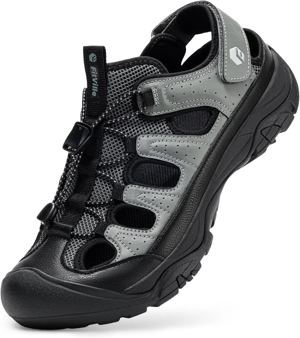 Sandale orthopédique homme fermée - Randonnée, pied large et soutien