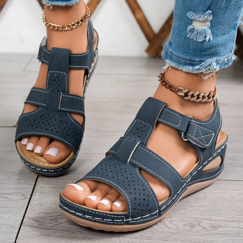 Sandale orthopédique femme compensée — Confort anatomique pour pieds sensibles