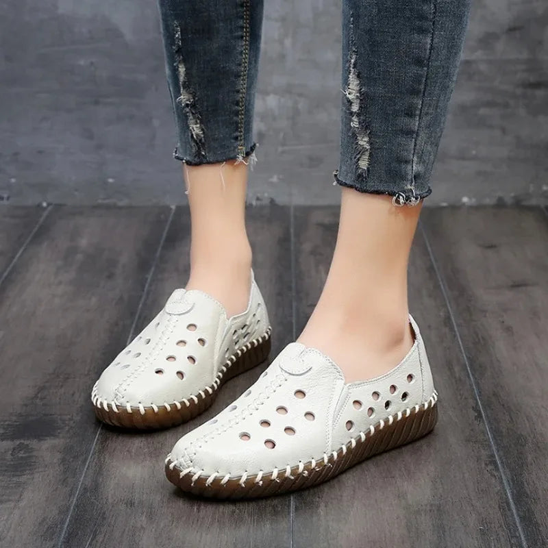 Mocassin orthopédique femme pieds larges - Confort cuir