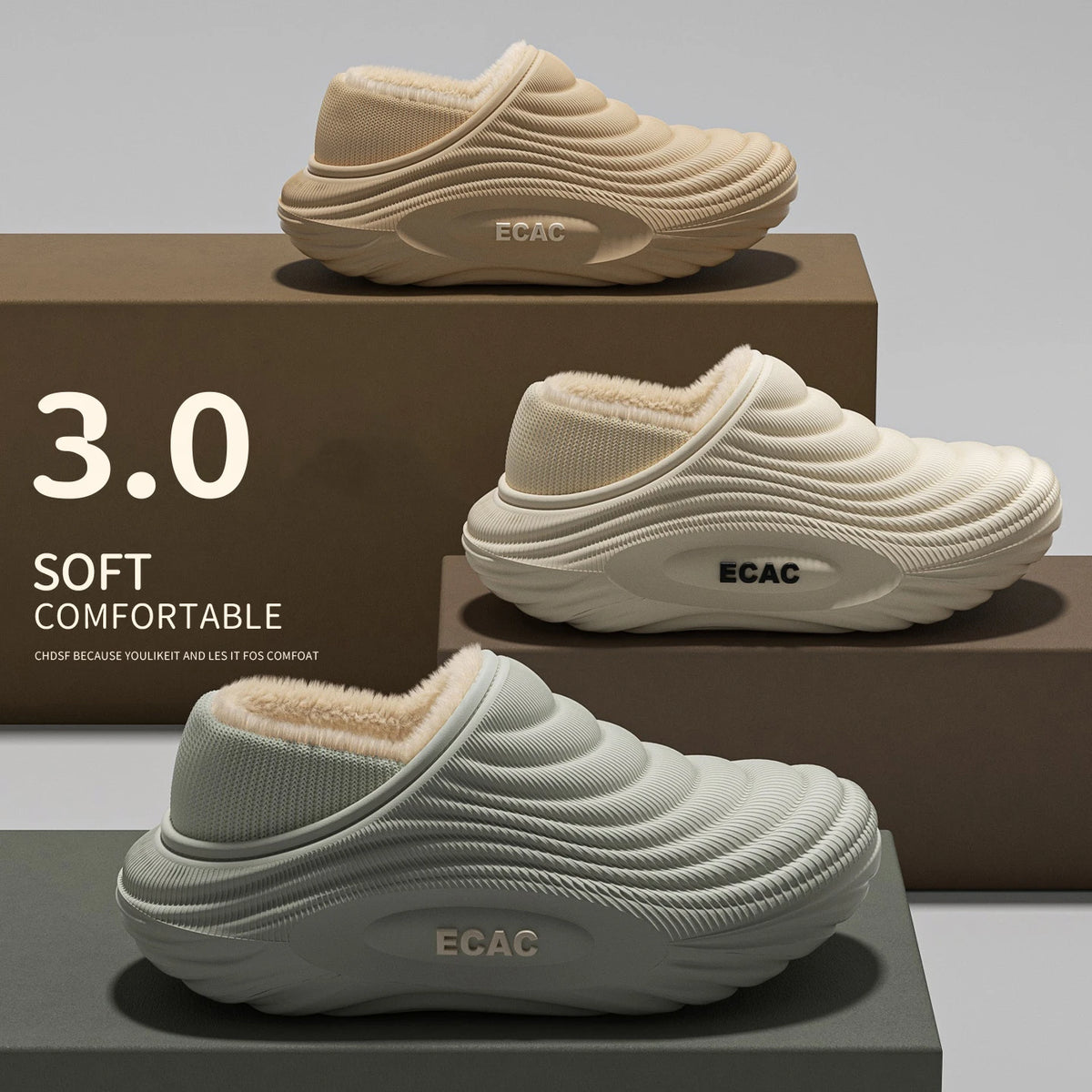 Pantoufle orthopédique femme semelle épaisse - Confort hiver