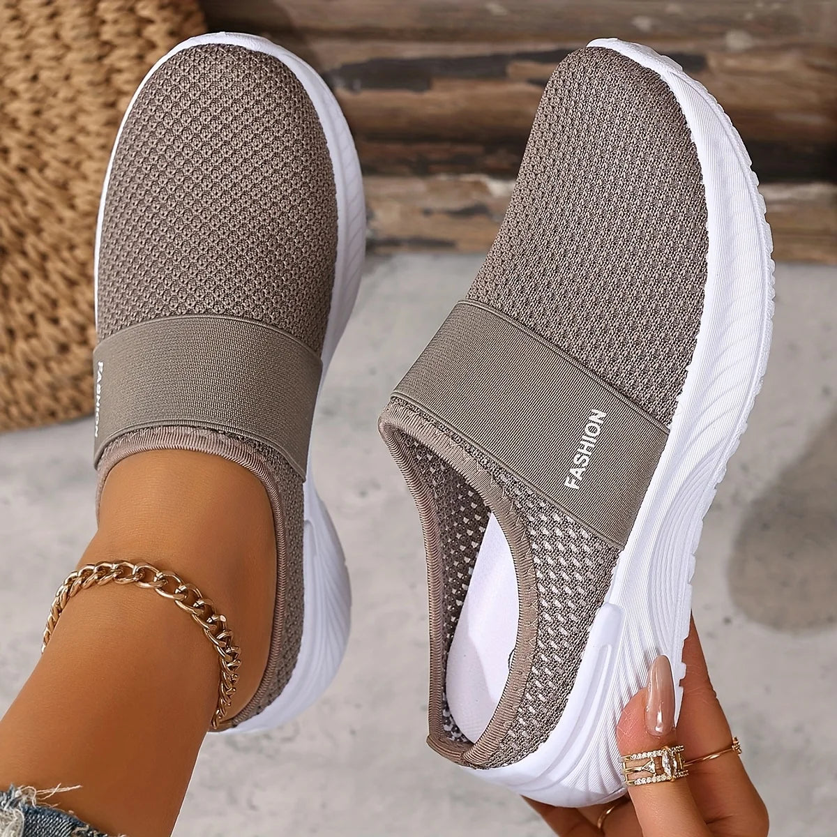 Chausson orthopédique femme à enfiler - Maille respirante légère