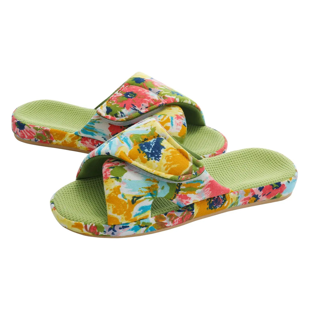 Pantoufle orthopédique femme mémoire de forme - Bride réglable