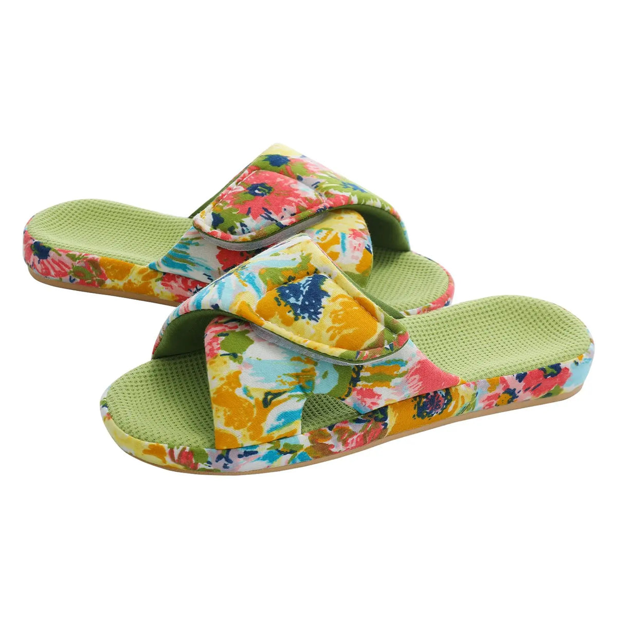 Pantoufle orthopédique femme mémoire de forme - Bride réglable