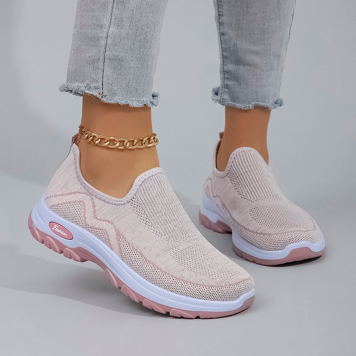 Chausson orthopédique femme à enfiler - Légère et semelle souple