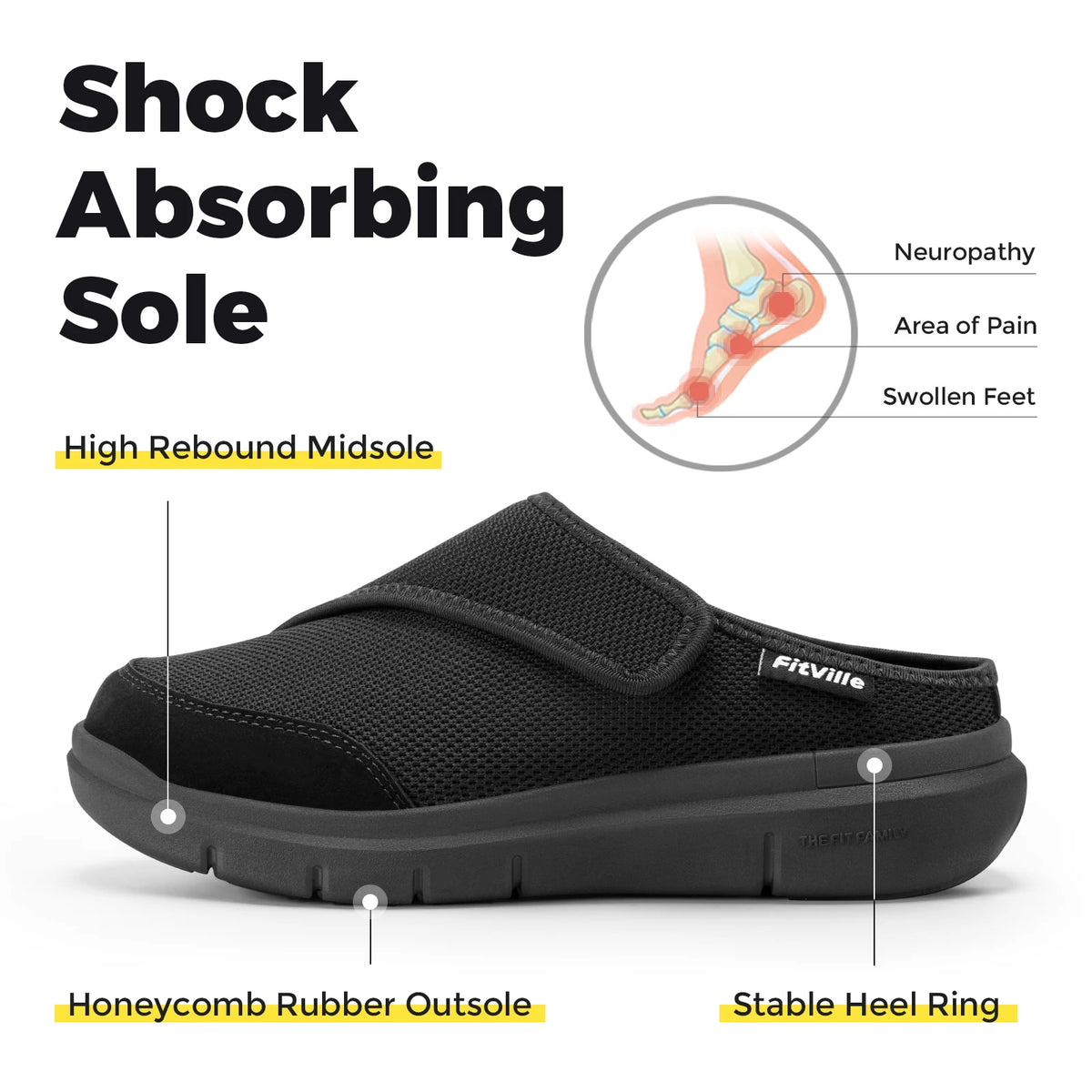 Chausson orthopédique femme pieds larges - Soutien de voûte