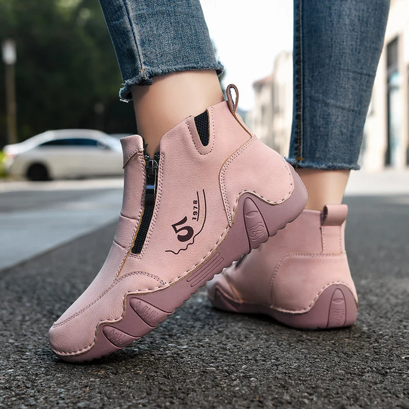 Bottine orthopédique femme zippée — Maintien cheville et confort plantaire