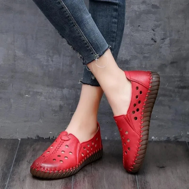 Mocassin orthopédique femme pieds larges - Confort cuir