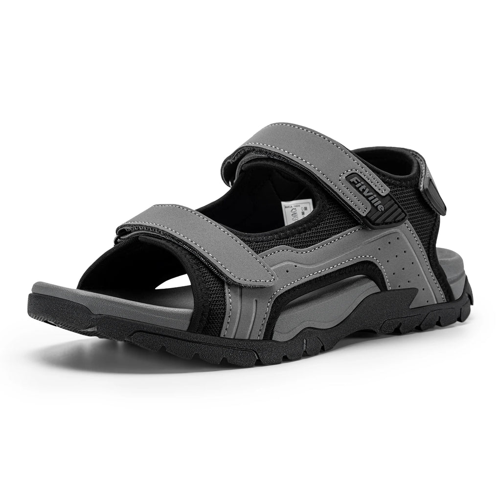 Sandale orthopédique homme à 3 brides - Pied large et soutien voûte