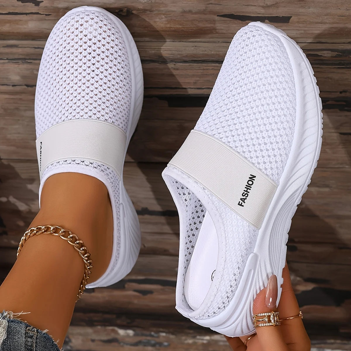 Chausson orthopédique femme à enfiler - Maille respirante légère