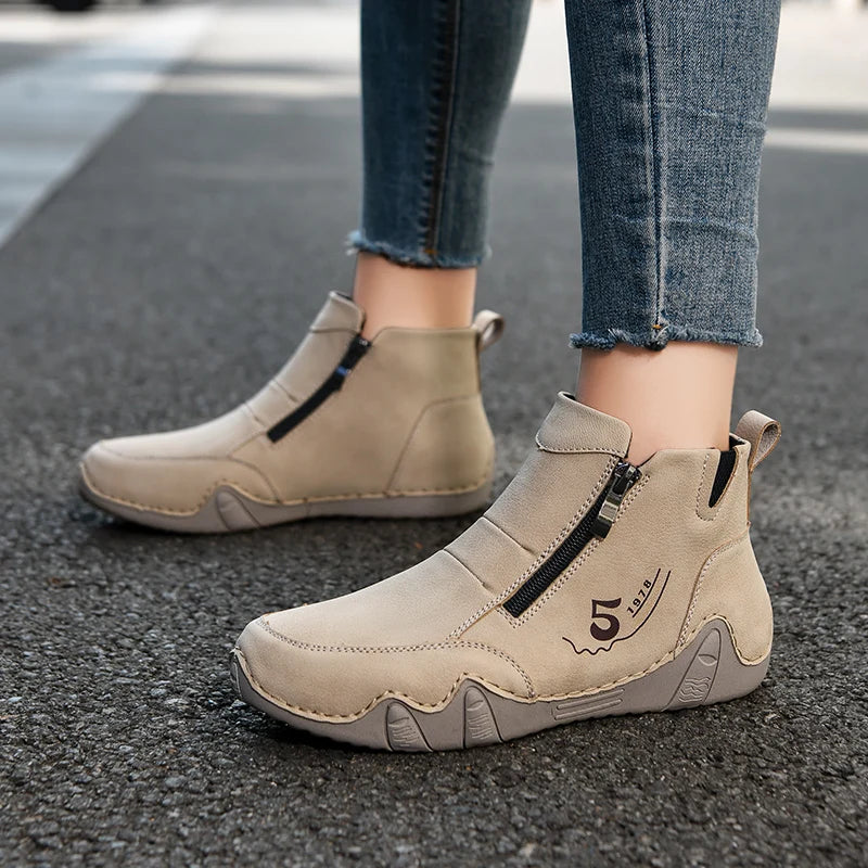 Bottine orthopédique femme zippée — Maintien cheville et confort plantaire
