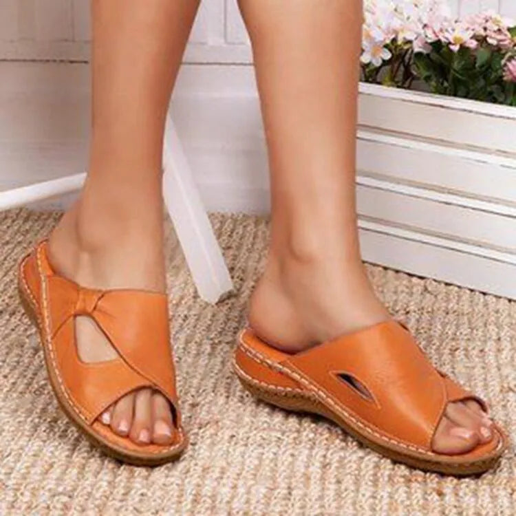 Mule orthopédique femme compensée - Bout ouvert été