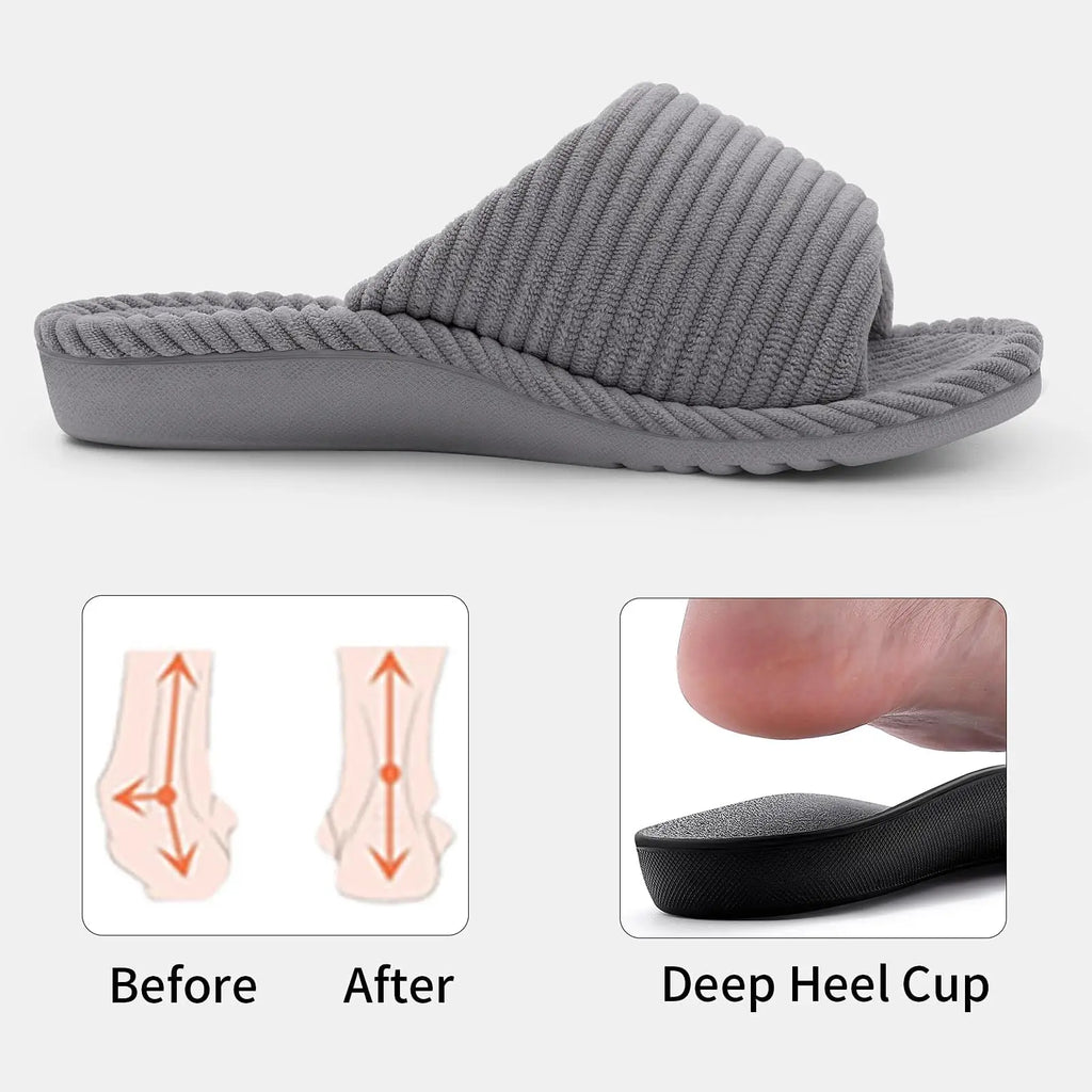 Chausson orthopédique femme pour fasciite plantaire et pieds gonflés