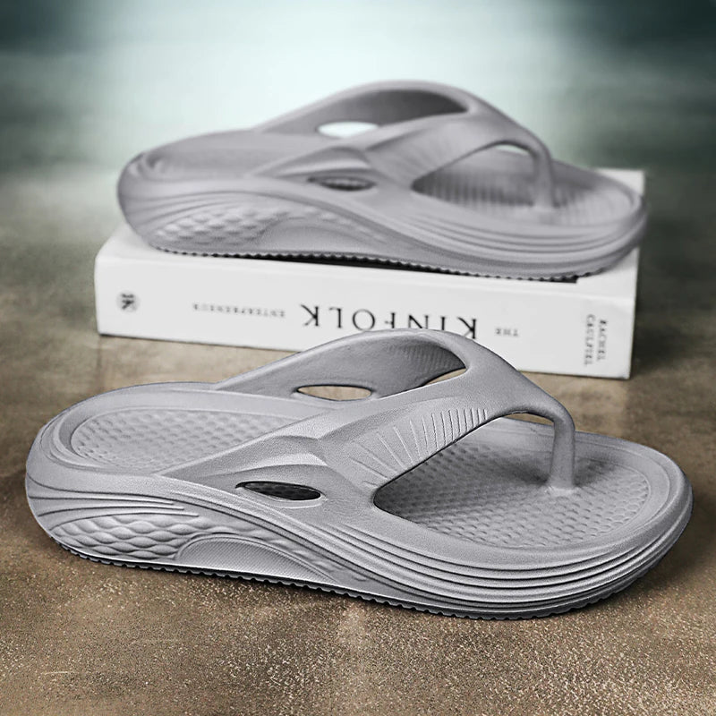 Sandale orthopédique homme à soutien de voûte - Confort et amorti