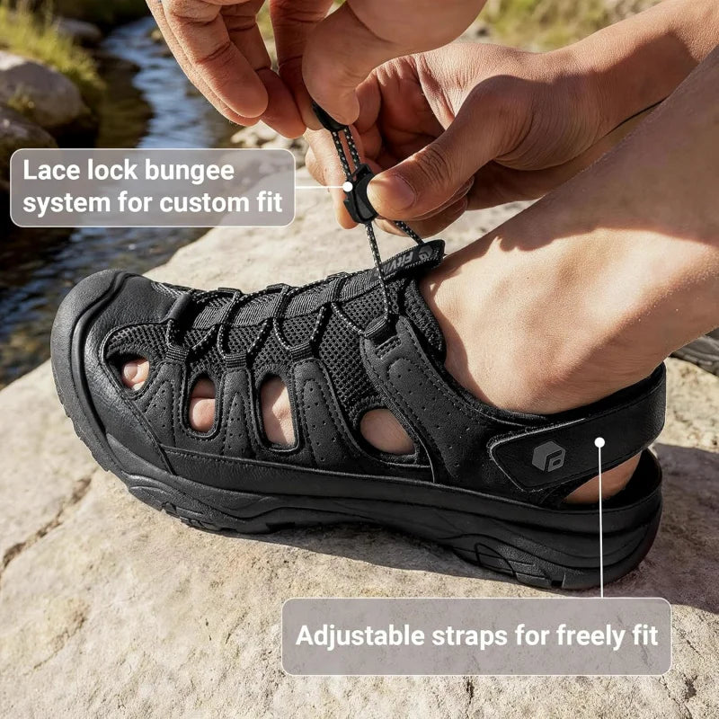 Sandale orthopédique homme fermée - Randonnée, pied large et soutien