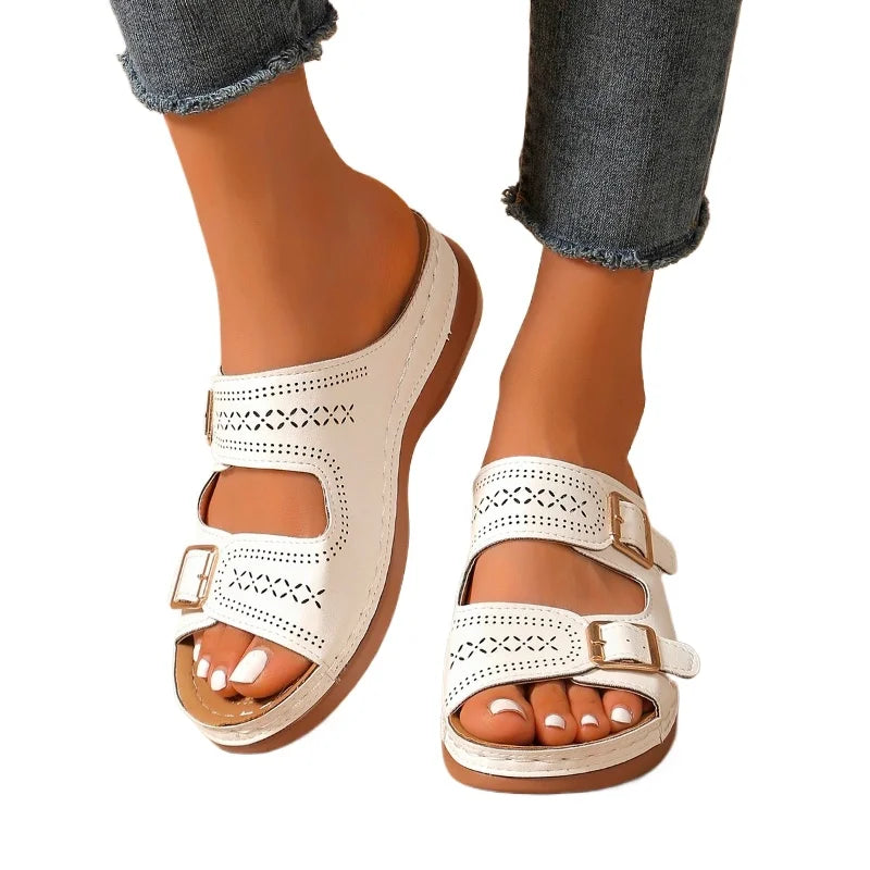 Mule orthopédique femme compensée - Bout ouvert été