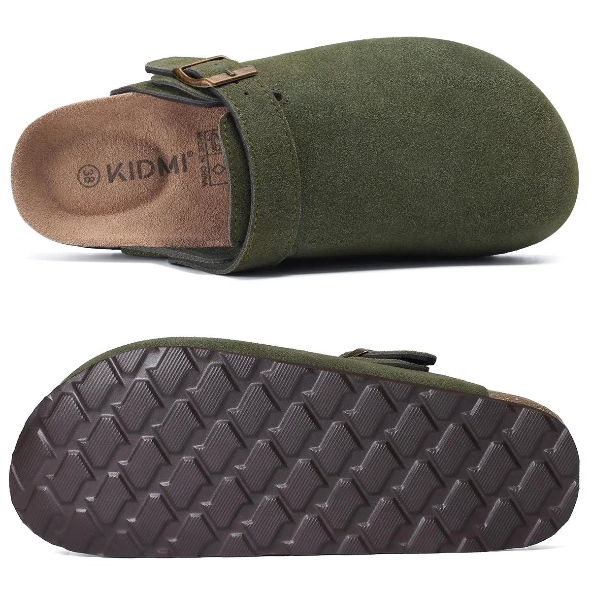 Sabot orthopédique femme en cuir — Semelle liège et bride réglable
