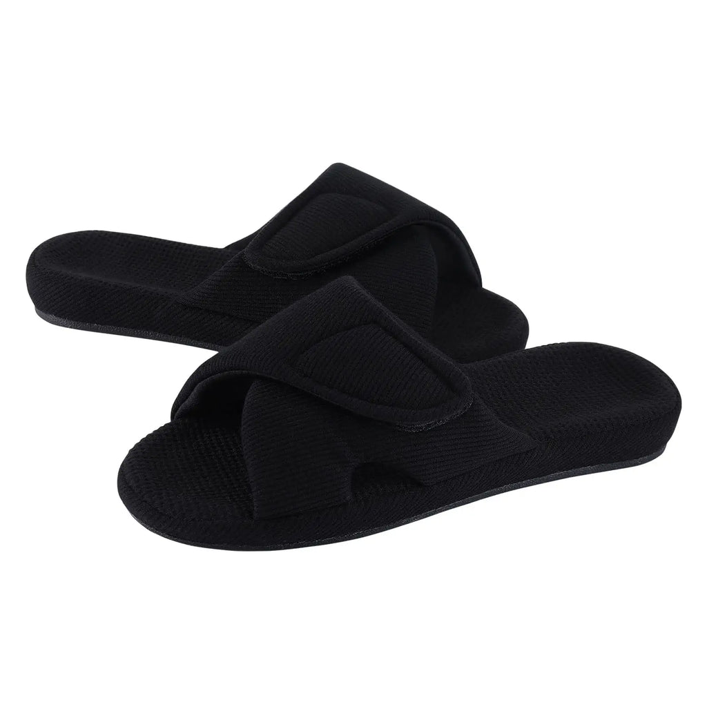 Pantoufle orthopédique femme mémoire de forme - Bride réglable
