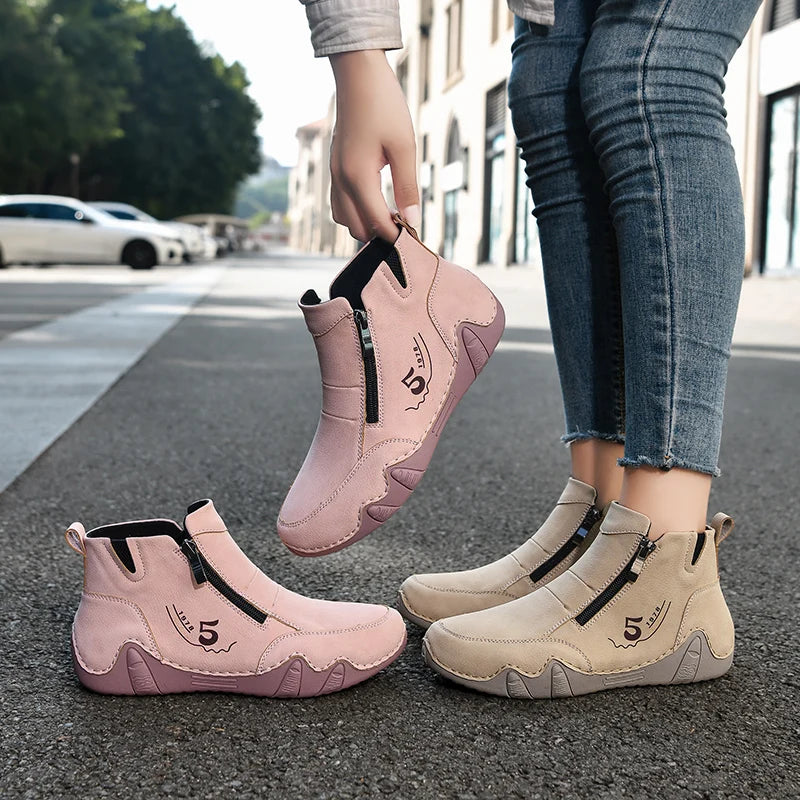 Bottine orthopédique femme zippée — Maintien cheville et confort plantaire