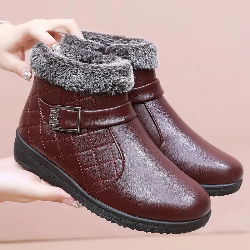 Bottine orthopédique femme fourrée — Maintien chaud hiver