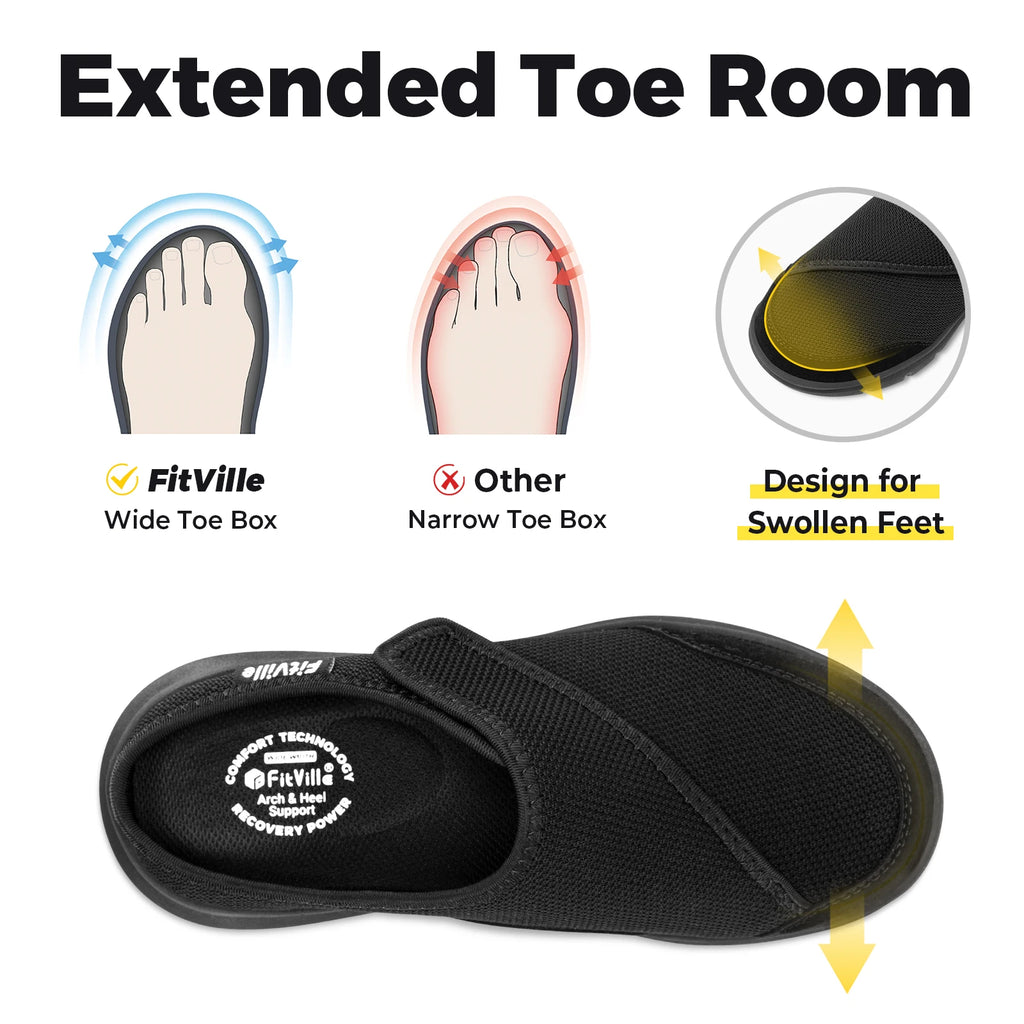 Chausson orthopédique femme pieds larges - Soutien de voûte