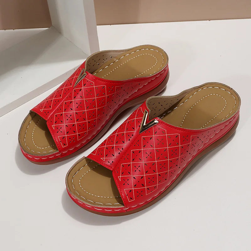 Mule orthopédique femme pour hallux valgus - Semelle compensée et confort