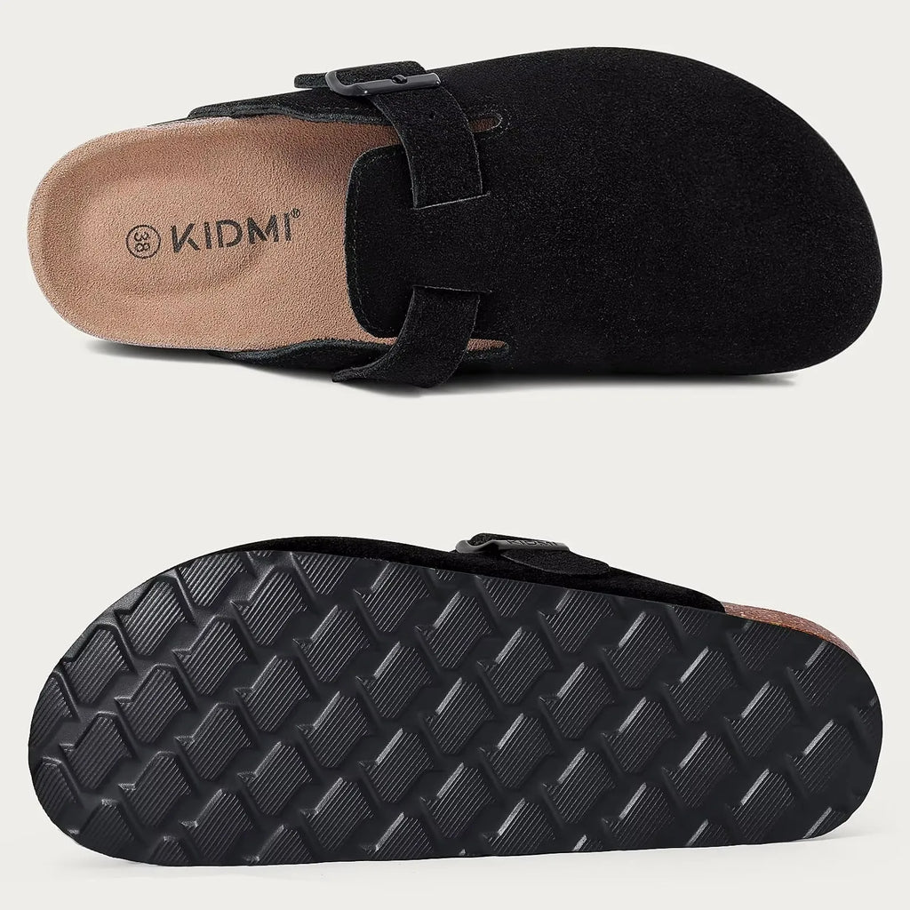Sabot orthopédique femme en cuir — Semelle liège et bride réglable