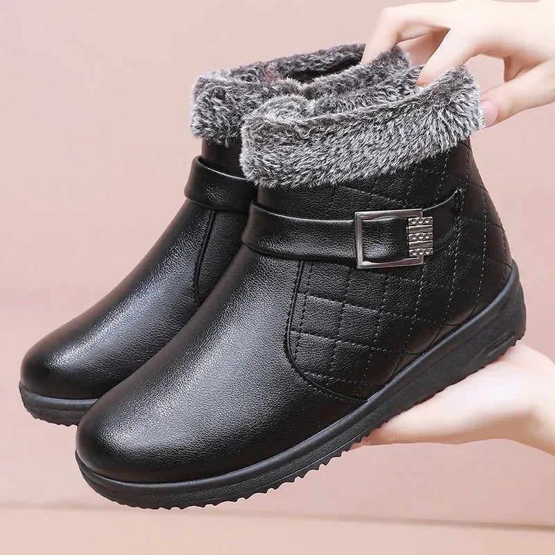 Bottine orthopédique femme fourrée — Maintien chaud hiver