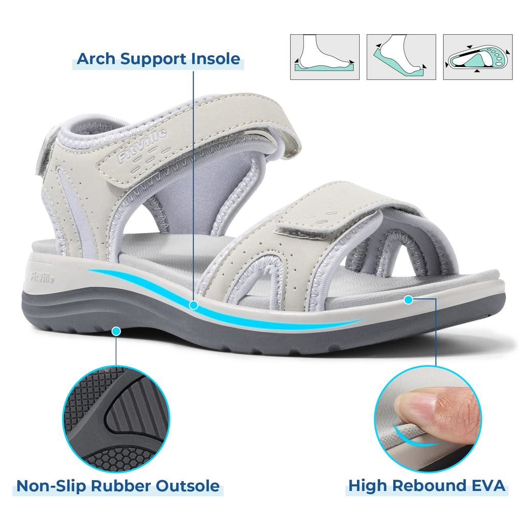 Sandale orthopédique femme pour fasciite plantaire – Confort large réglable