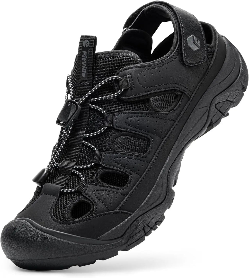 Sandale orthopédique homme fermée - Randonnée, pied large et soutien