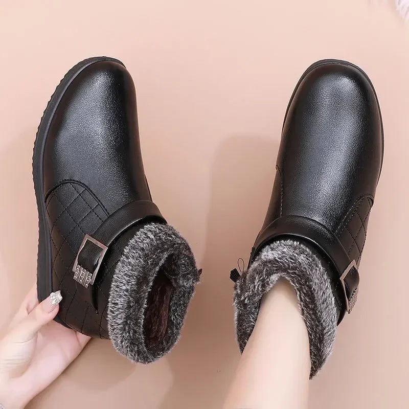 Bottine orthopédique femme fourrée — Maintien chaud hiver