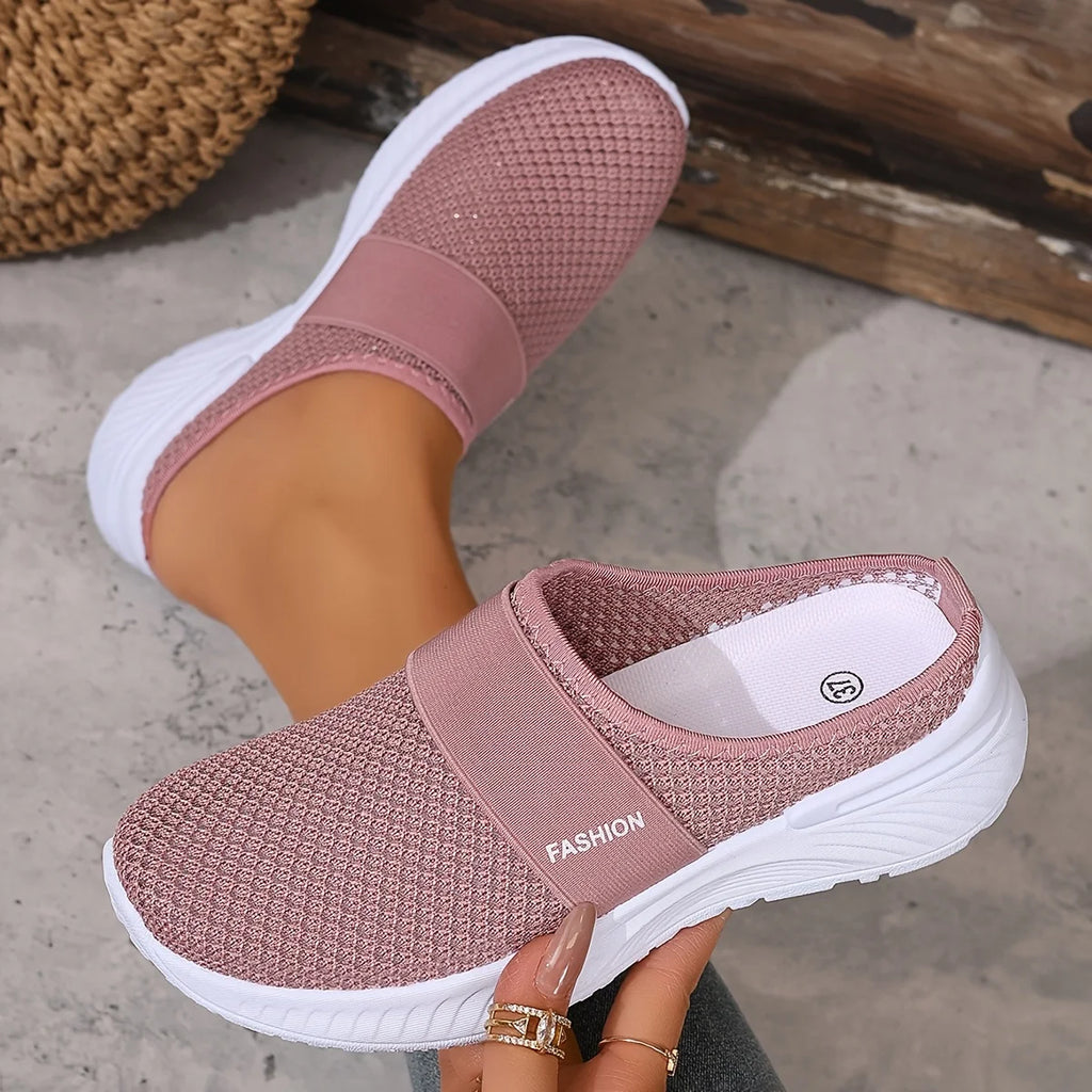 Chausson orthopédique femme à enfiler - Maille respirante légère