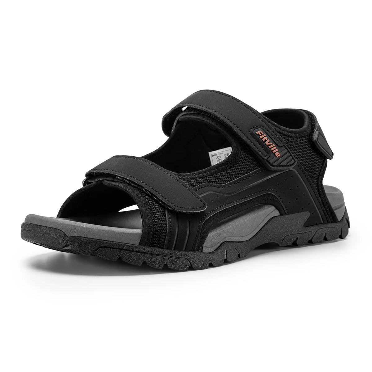 Sandale orthopédique homme à 3 brides - Pied large et soutien voûte