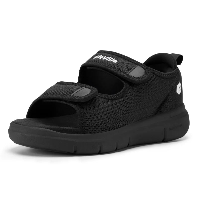 Sandale orthopédique homme fasciite plantaire - Pied large et soutien