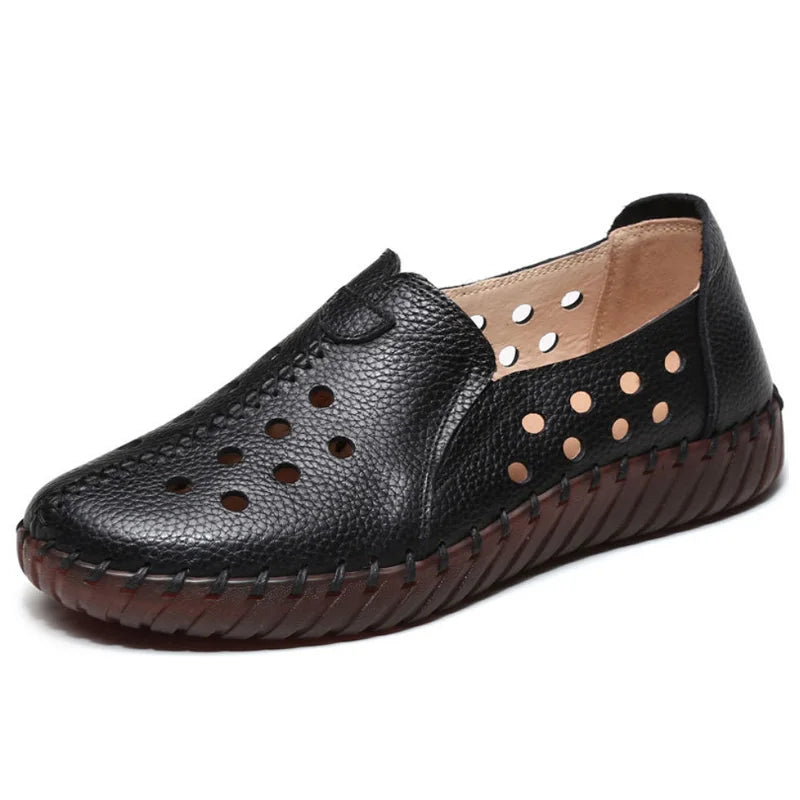 Mocassin orthopédique femme pieds larges - Confort cuir