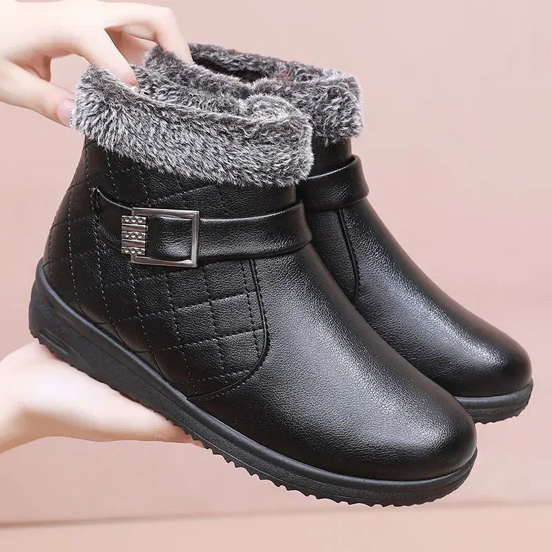 Bottine orthopédique femme fourrée — Maintien chaud hiver