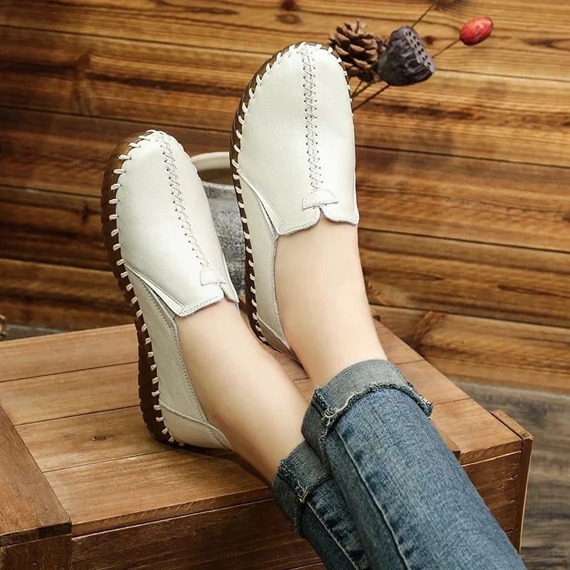 Mocassin orthopédique femme pieds larges - Confort cuir