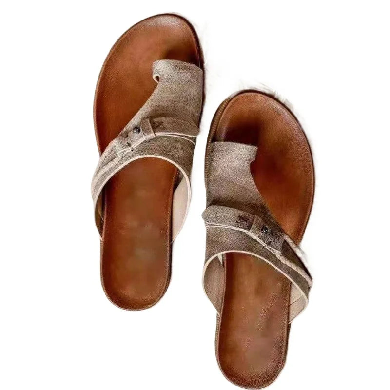 Sandale orthopédique hallux valgus femme — Correcteur d'oignon intégré