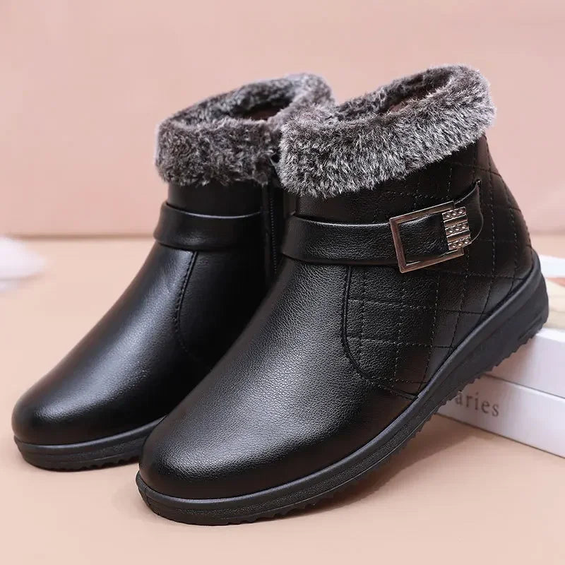 Bottine orthopédique femme fourrée — Maintien chaud hiver