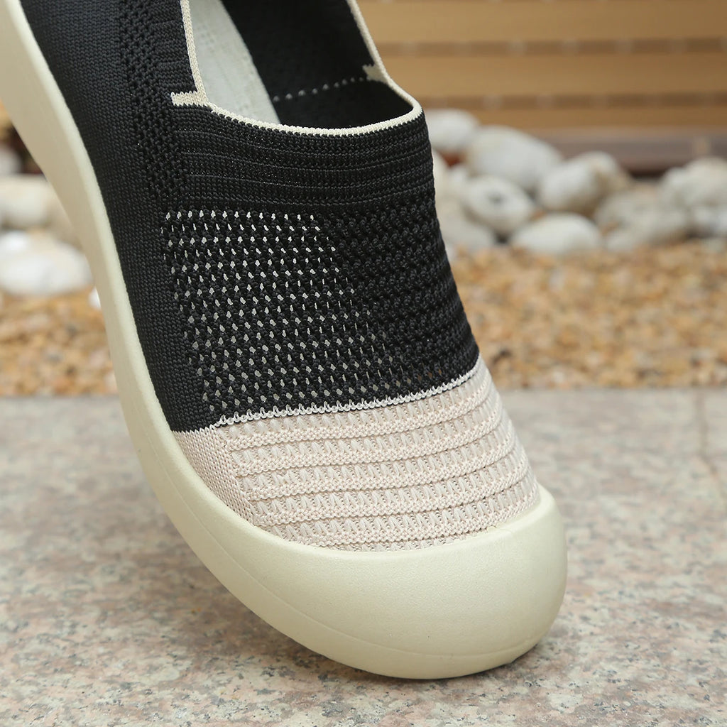 Chausson orthopédique femme à enfiler, confort et semelle souple