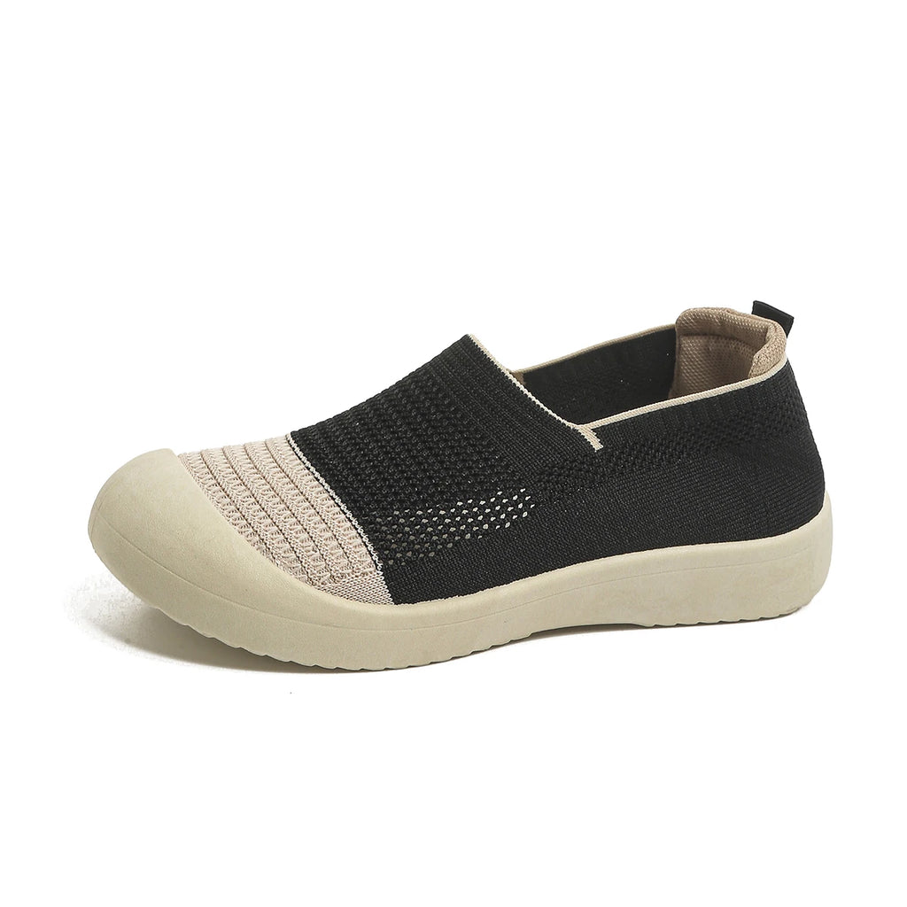 Chausson orthopédique femme à enfiler, noir