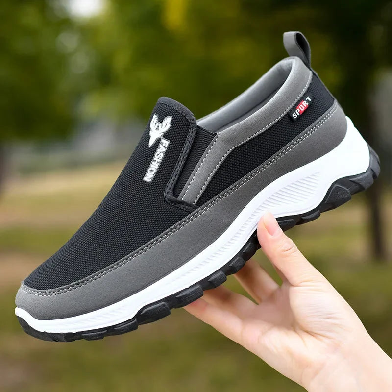 Chaussure orthopédique homme à enfiler, noir a