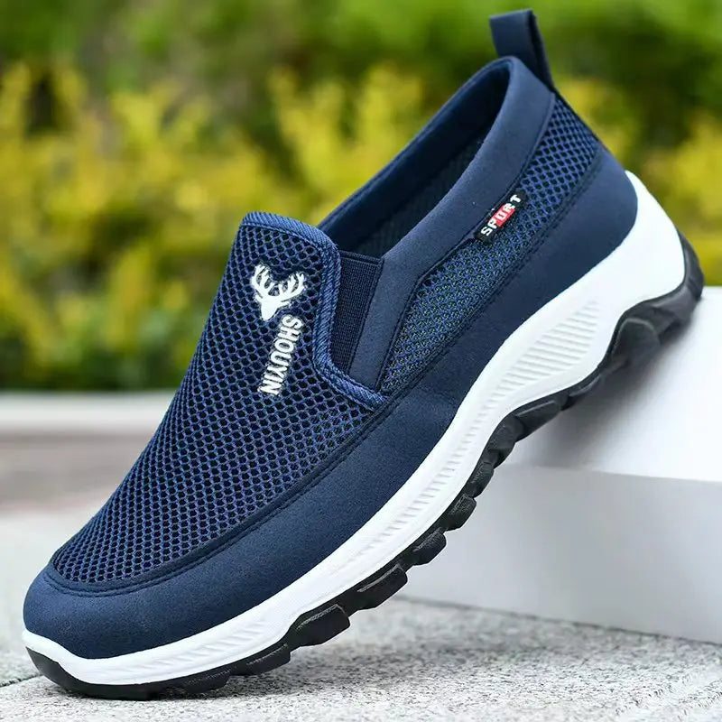 Chaussure orthopédique homme à enfiler, bleu b