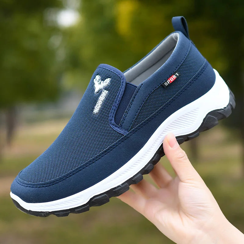 Chaussure orthopédique homme à enfiler, bleu a
