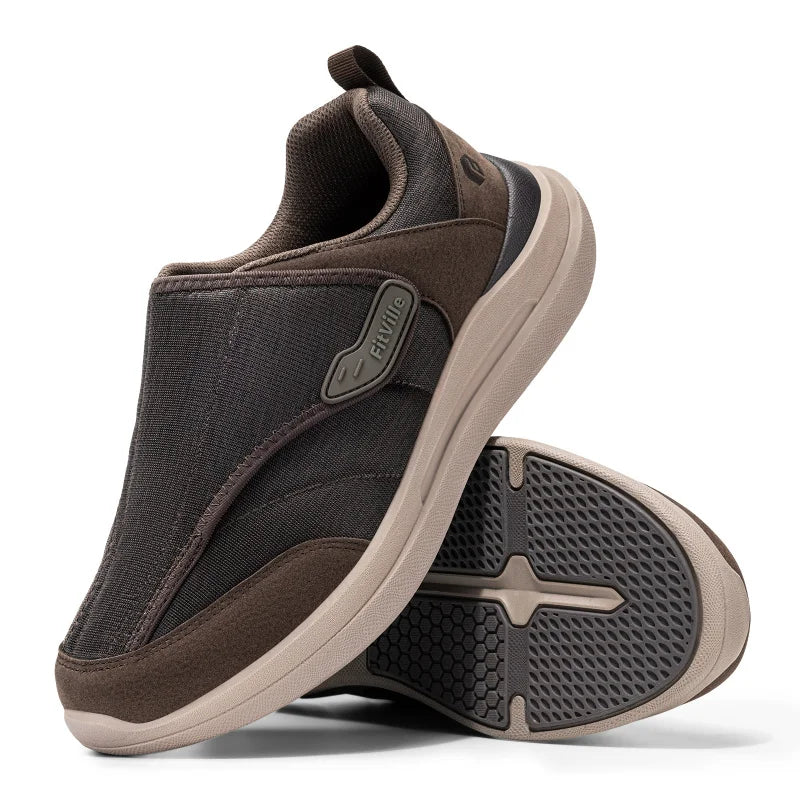 Chaussure orthopédique homme pour diabétique, pied large et sensible