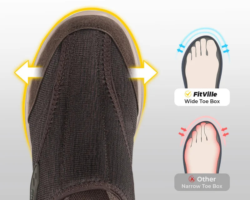 Chaussure orthopédique homme pour diabétique, pied large et sensible