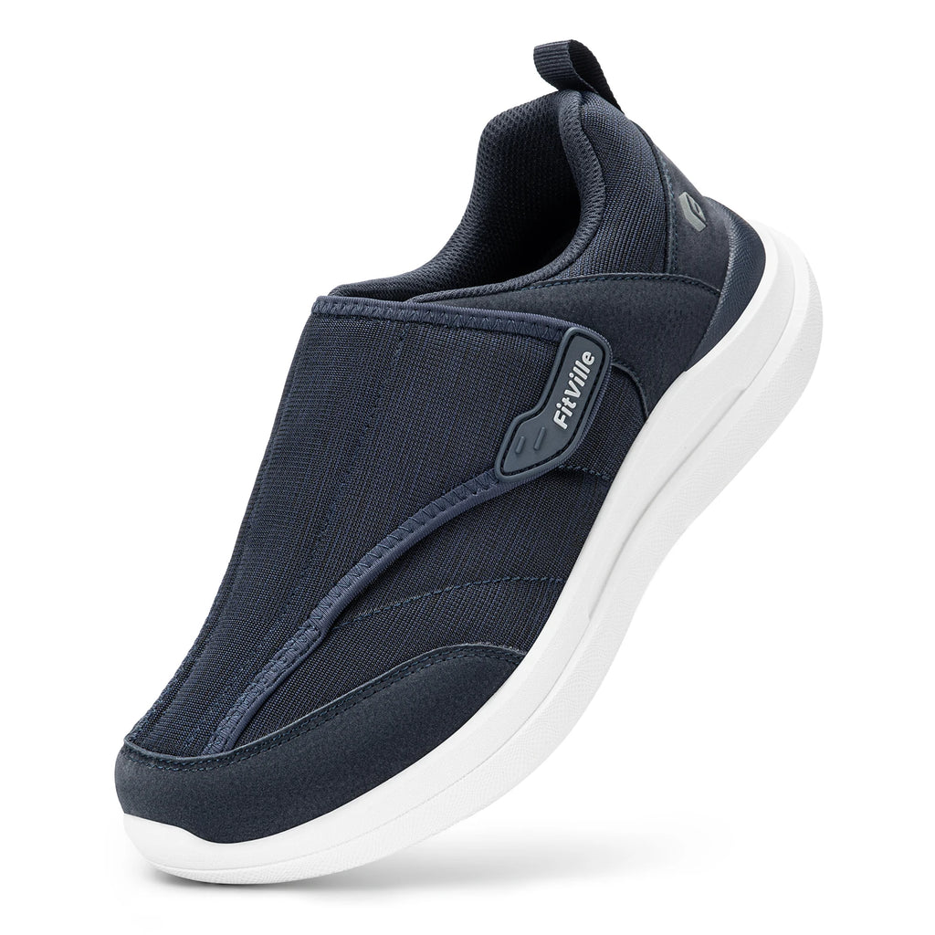 Chaussure orthopédique homme pour diabétique, bleu